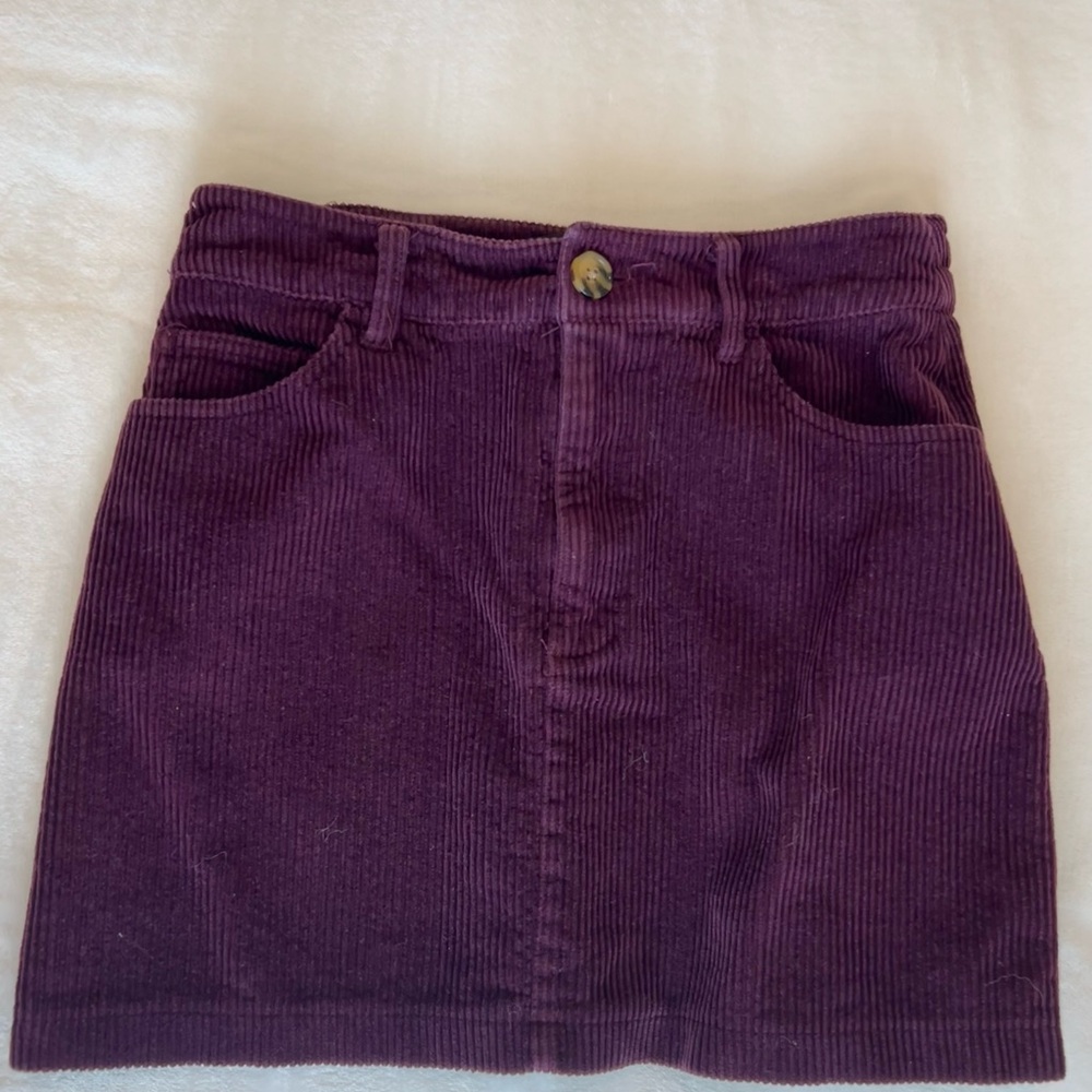 Purple Corduroy Skirt